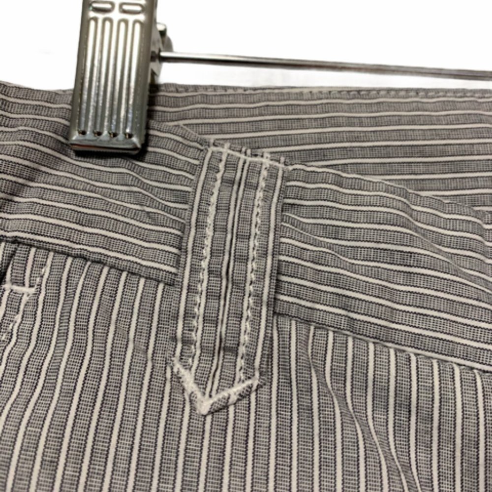 J.Crew City Fit size 2 Grey White Stripe Pant - Picture 2 of 5